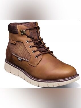 Nunn Bush® Karnak Men's Leather Plain Toe Ankle Boots SIZE 11W